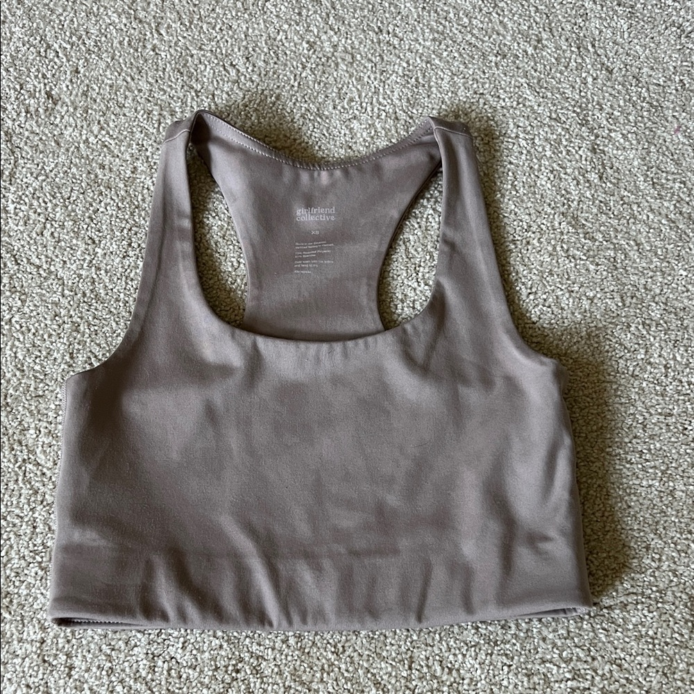 Tan Racerback Sports Bra